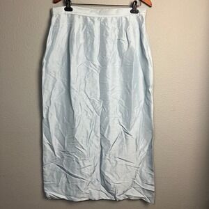 Patrick Christopher Blue‎ Silk Maxi Skirt Size 16 Formal Career Cocktail Party